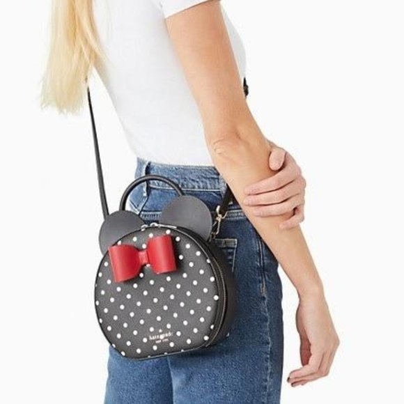 NEW Kate Spade X Disney Minnie Mouse Small Crossbody Bag Refined Grain Leather - Picture 3 of 9